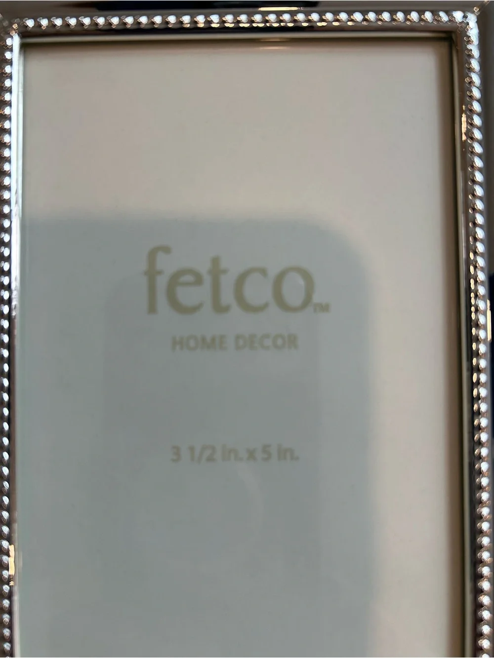 Fetco Beaded Double Hinged Folding Picture Frame for two 3.5x5 photos. Like new.